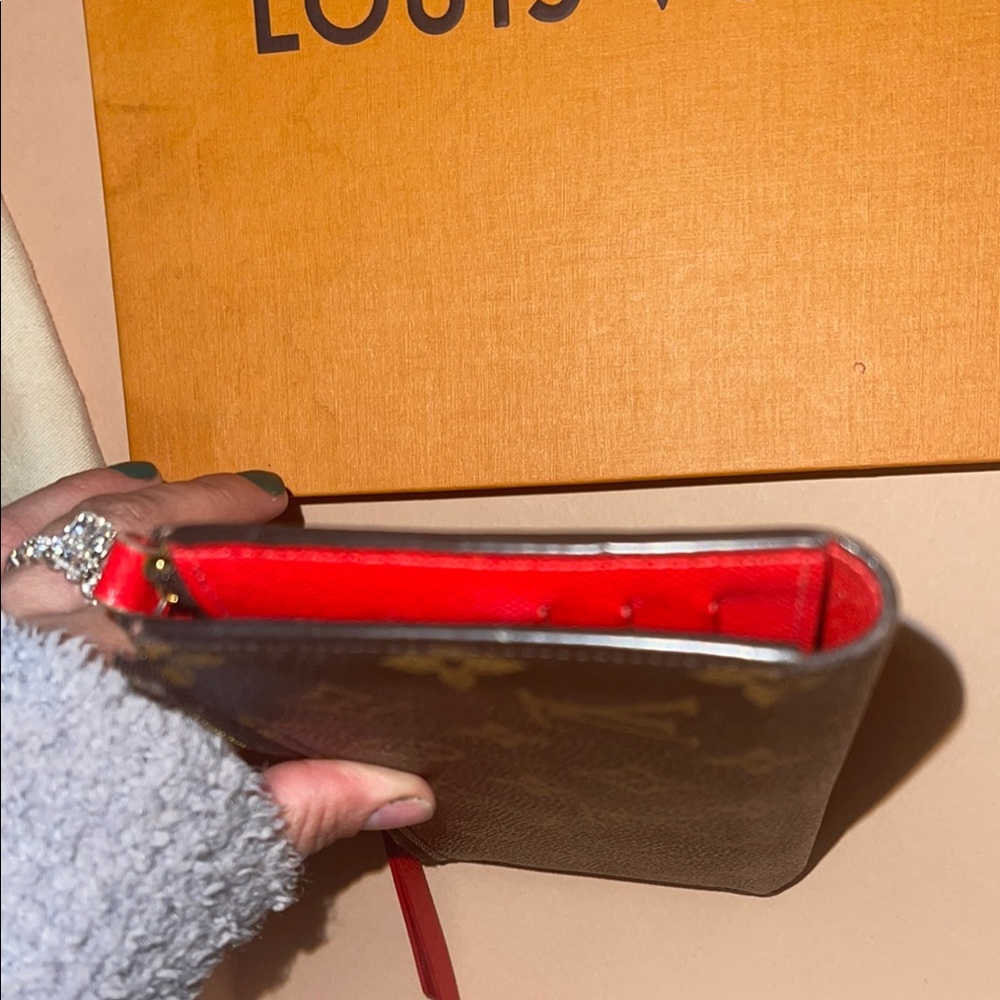 Monogram Adele Wallet Coquelicot Authentic - image 5